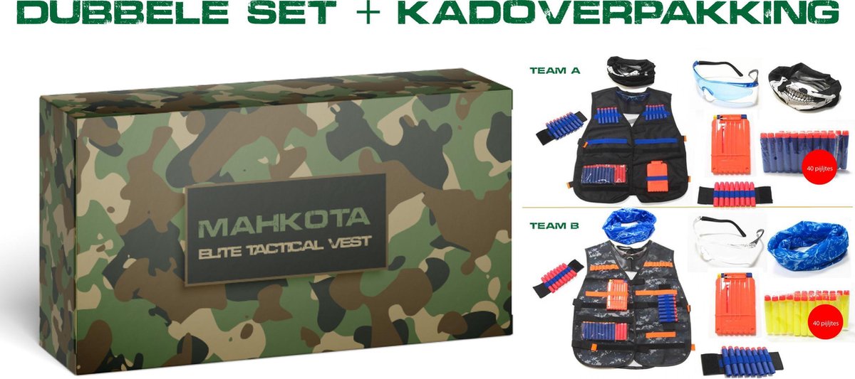 Elite Tactical Vest geschikt voor NERF speelgoed|Duo Set